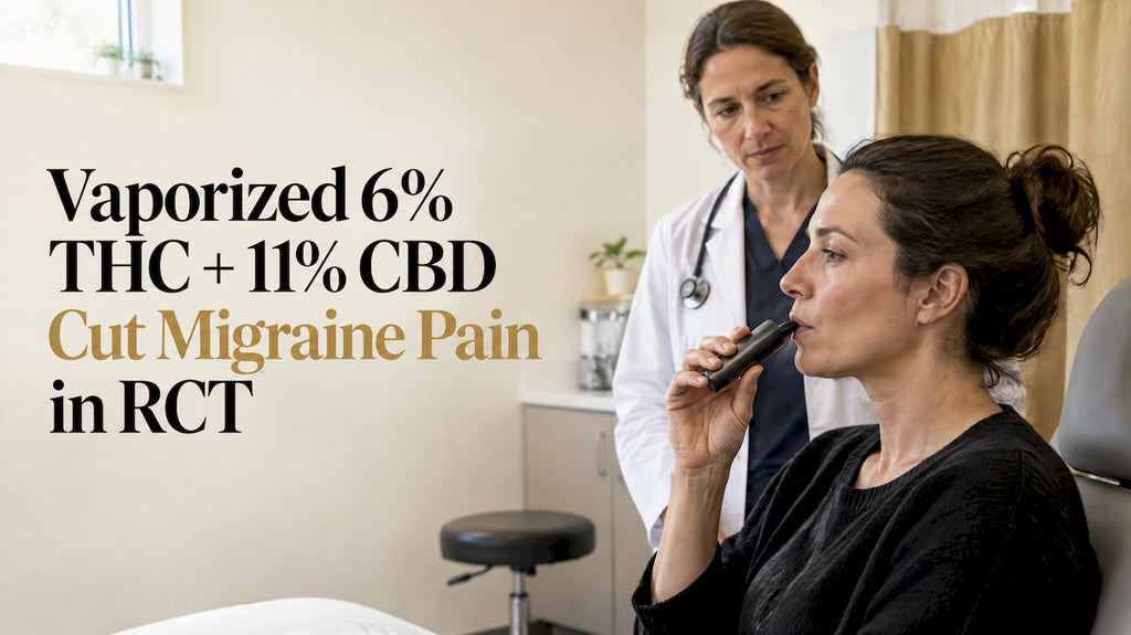 Participant using vaporizer under clinical supervision