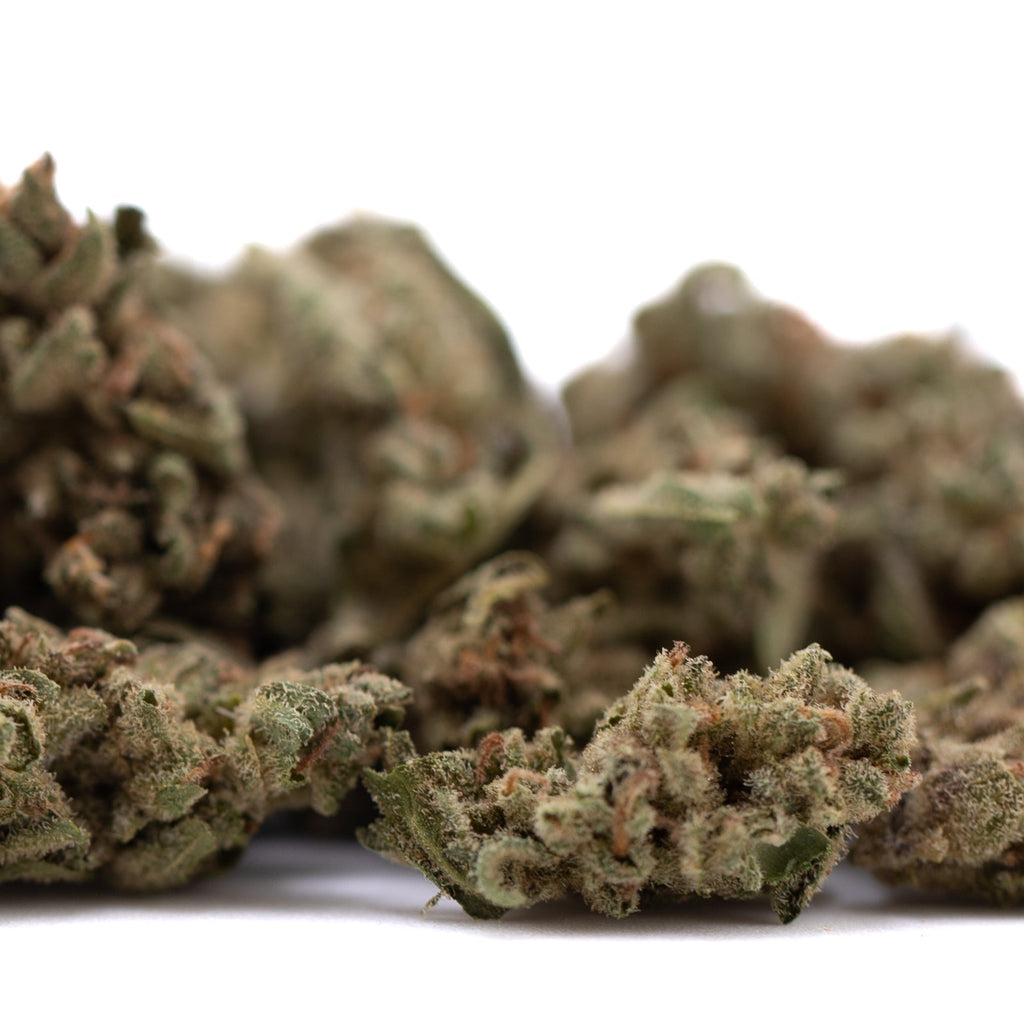 Face Fat THCa Flower Smalls for Medical Patients: Green Brown Bud with Resin Glands